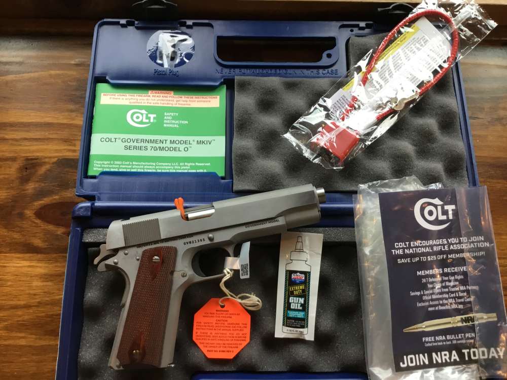Colt 1911C-SSZ Gov. 5” Stainless Series 70 45 ACP NO ROLE MARKS-img-0
