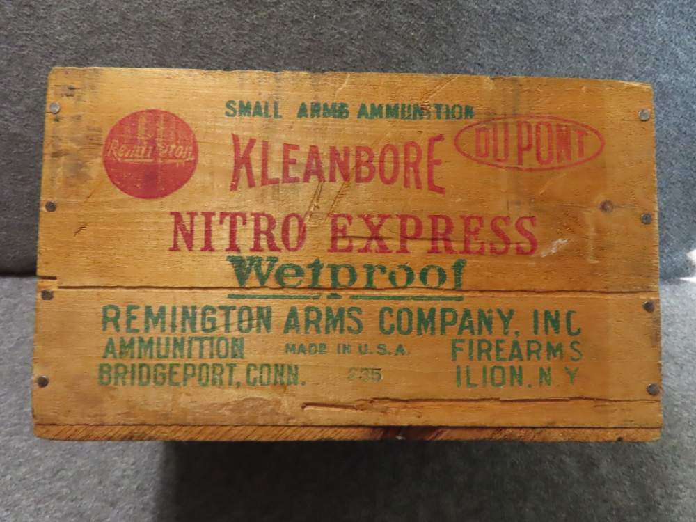 VINTAGE REMINGTON WOOD AMMO BOX-HELD 500 ROUNDS OF 12 GAUGE SHOTGUN SHELLS-img-1