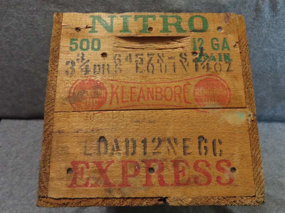 VINTAGE REMINGTON WOOD AMMO BOX-HELD 500 ROUNDS OF 12 GAUGE SHOTGUN SHELLS-img-6