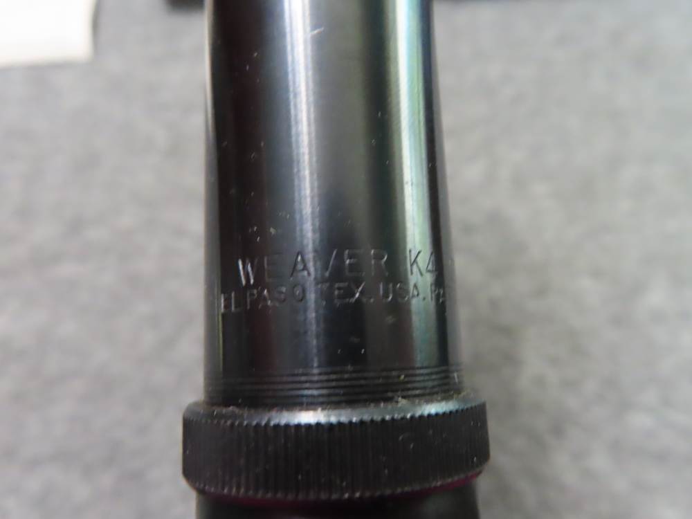 VINTAGE WEAVER MODEL K4 SCOPE-FINE CROSSHAIR RETICLE AND DOT CENTER-W/BOX-img-2
