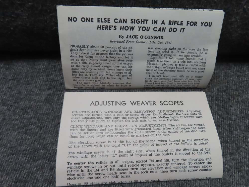 VINTAGE WEAVER MODEL K4 SCOPE-FINE CROSSHAIR RETICLE AND DOT CENTER-W/BOX-img-9