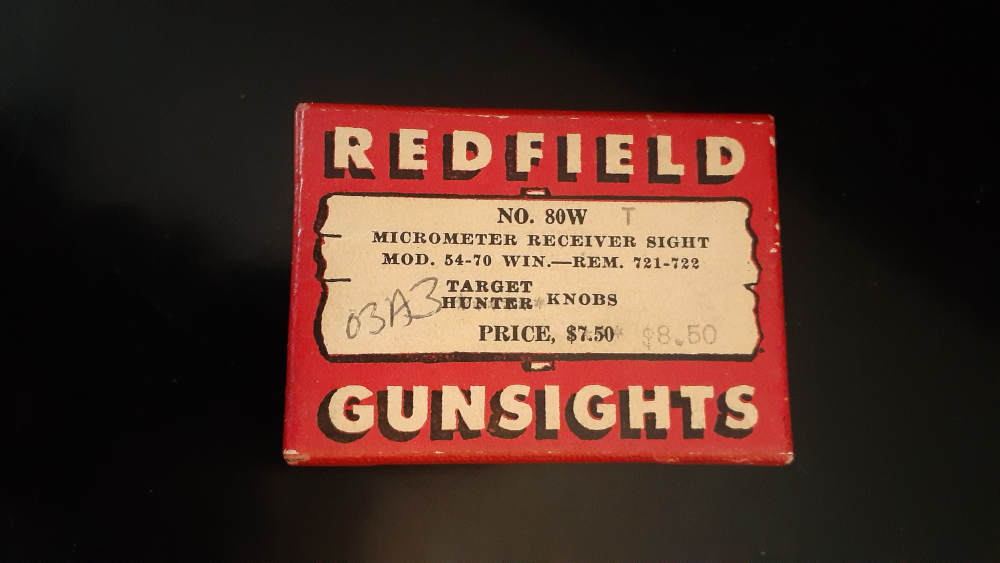 Vintage Redfield 80 WT Micrometer Receiver Peep Sight Winchester 54 70 Rem -img-0