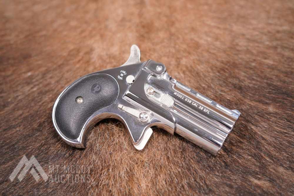 Davis Industries Model D38 .38 SPL 2 .75” Chrome Over Under Derringer -img-0
