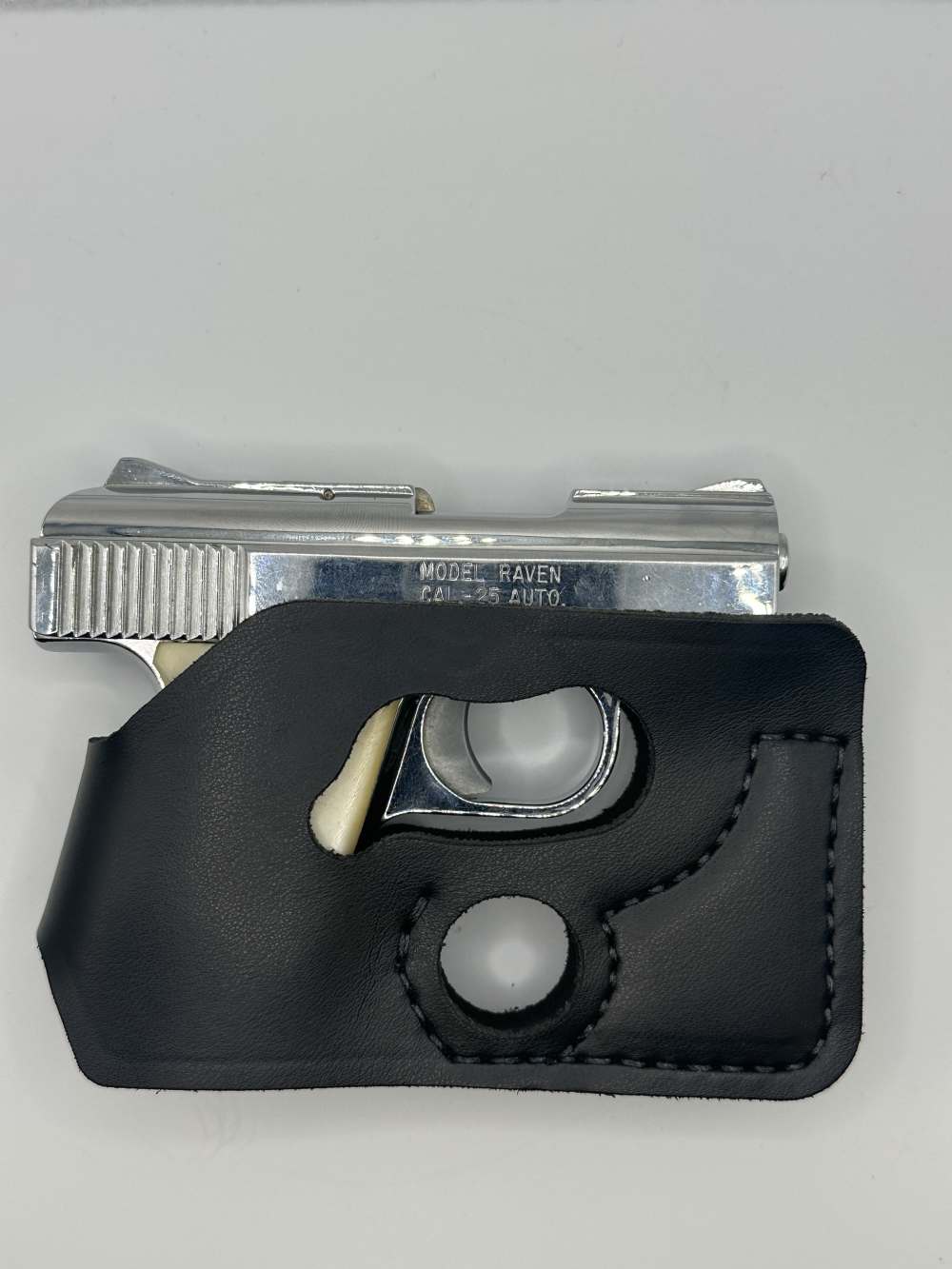 Phoenix Arms Raven .25 ACP Pocket Pistol – Chrome Finish –w/Holster-img-7