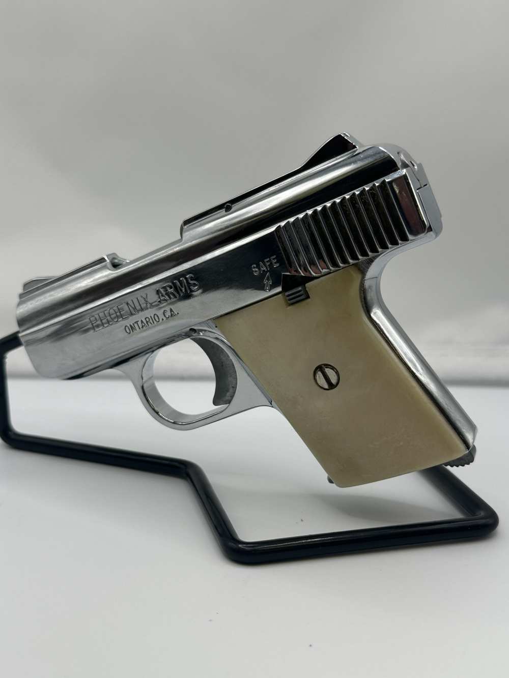Phoenix Arms Raven .25 ACP Pocket Pistol – Chrome Finish –w/Holster-img-2
