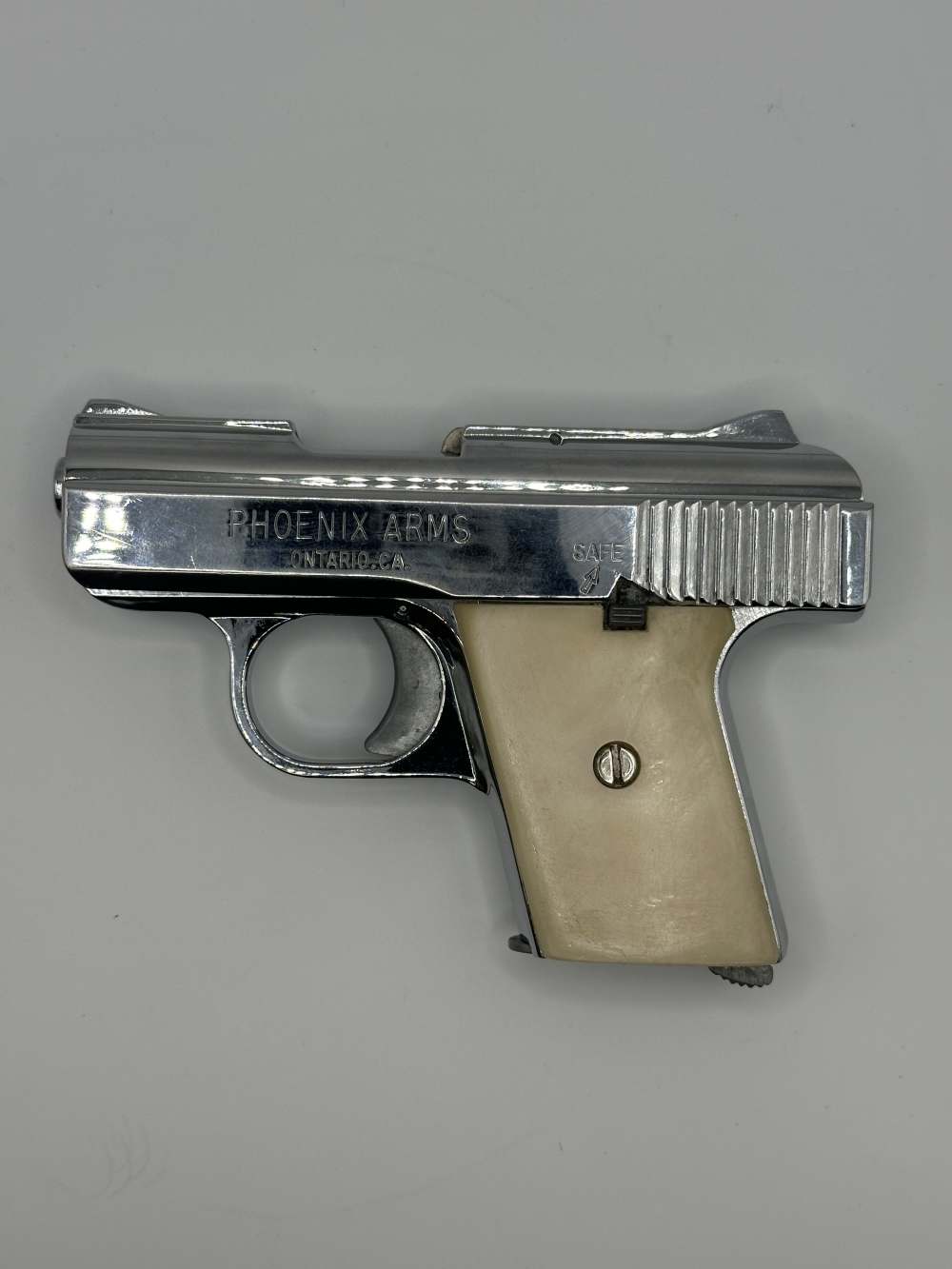 Phoenix Arms Raven .25 ACP Pocket Pistol – Chrome Finish –w/Holster-img-0