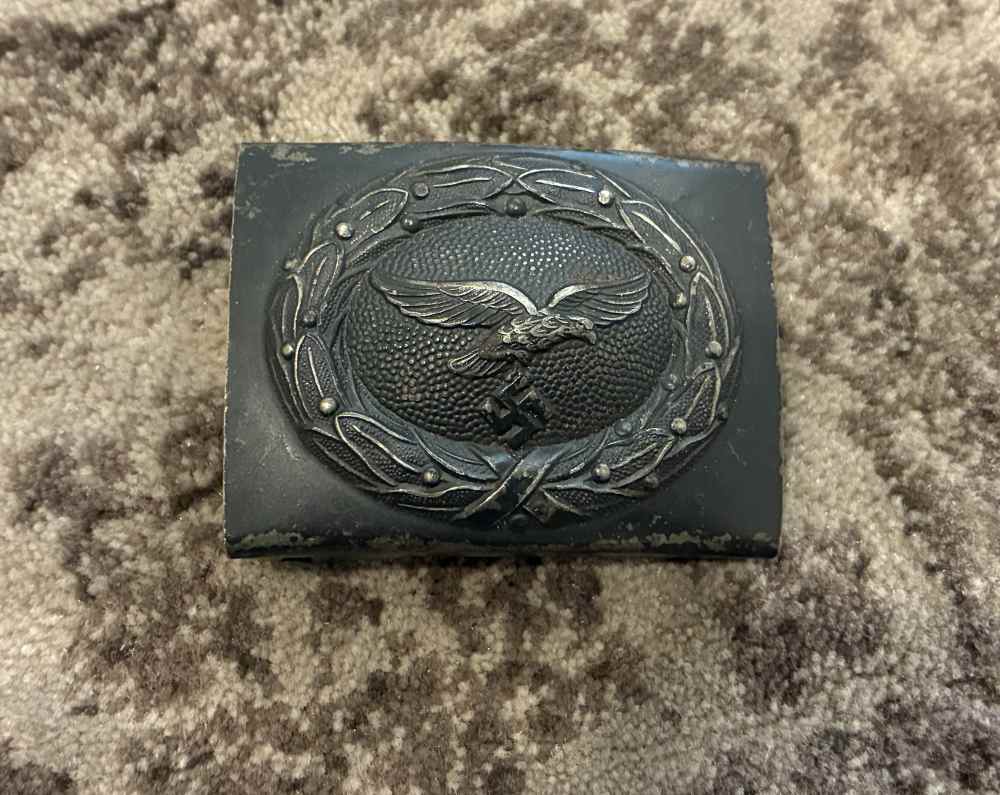Original German WW2 Luftwaffe Belt Buckle Late -img-0