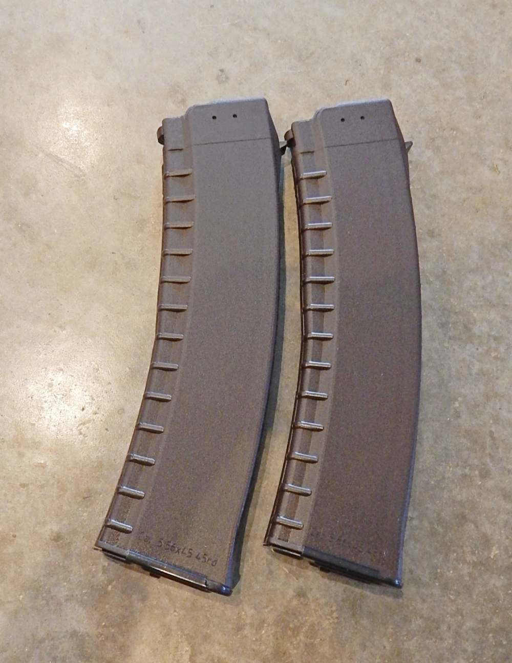 (2) TWO Bulgarian AK-556 45rd Mags Magazines 5.56x45 AKM PLUM-img-0