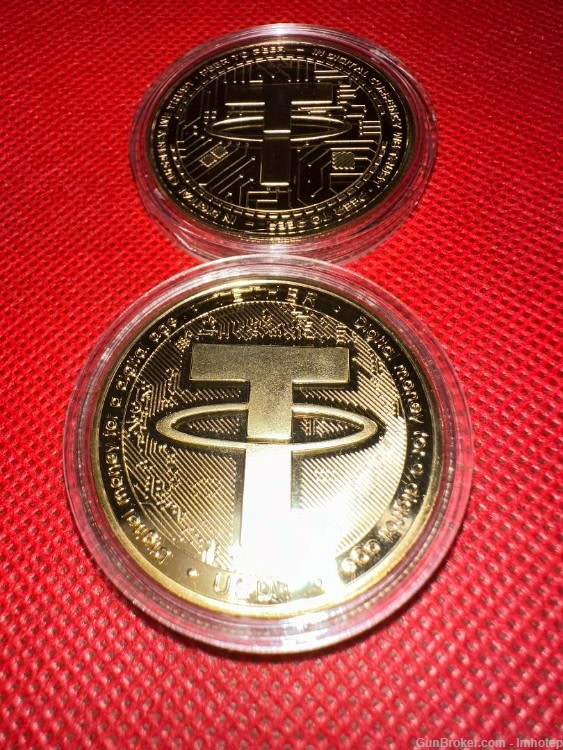 Five Gold Plated Commemorative Cryptocurrency -img-2