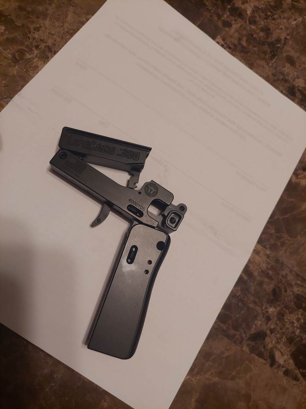 Single shot .380acp lifecard. Brand new. Never used-img-2