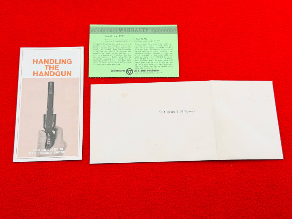 TIME CAPSULE 1971 Colt Cobra .38 S&W Special 2” Royal Blue 100% NOS-img-31