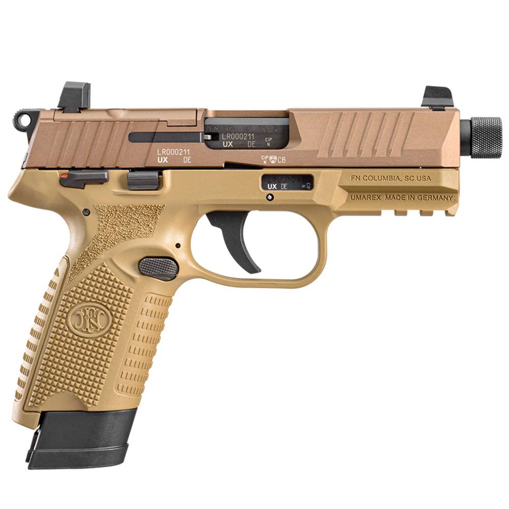 FN AMERICA 502 Tactical 1x15rd/1x10rd FDE Pistol (66-101006)-img-3