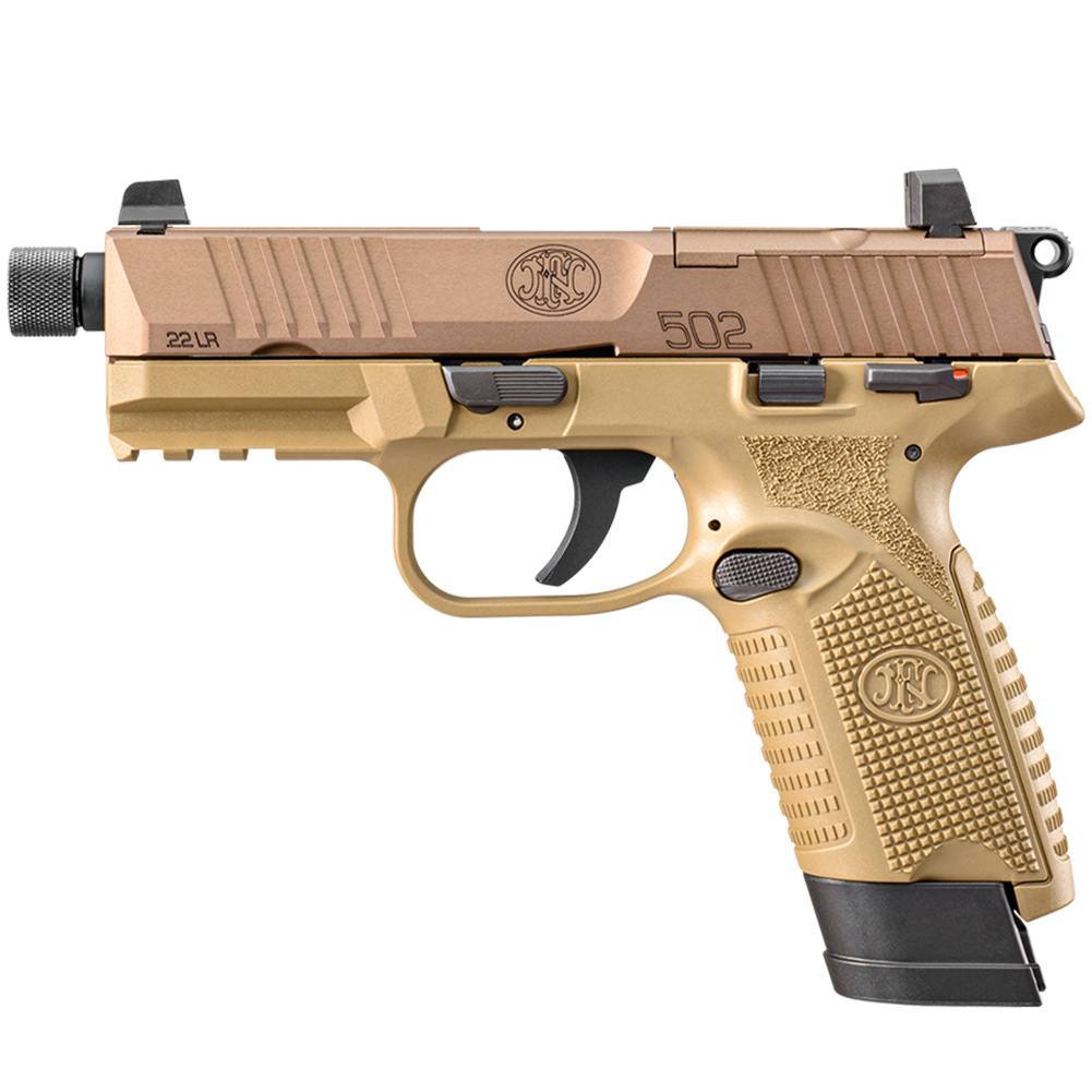 FN AMERICA 502 Tactical 1x15rd/1x10rd FDE Pistol (66-101006)-img-2