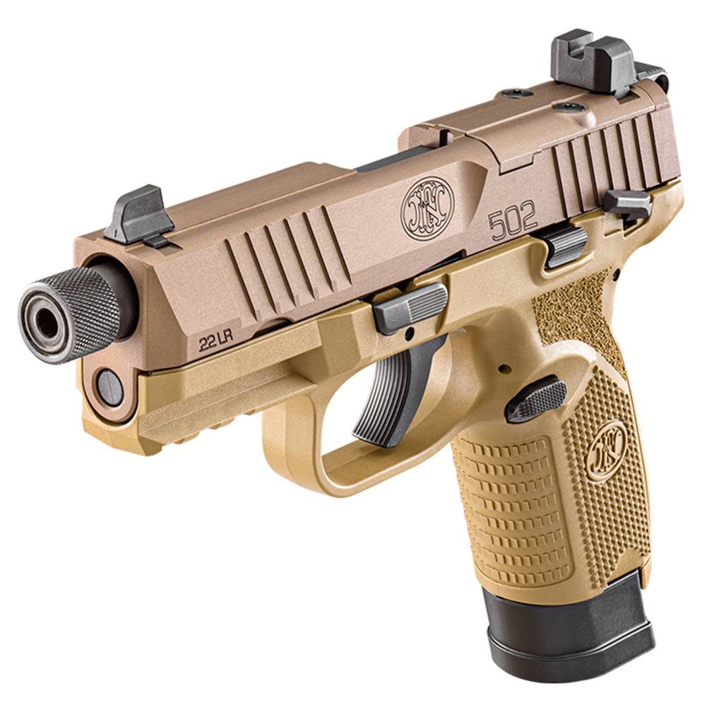 FN AMERICA 502 Tactical 1x15rd/1x10rd FDE Pistol (66-101006)-img-1