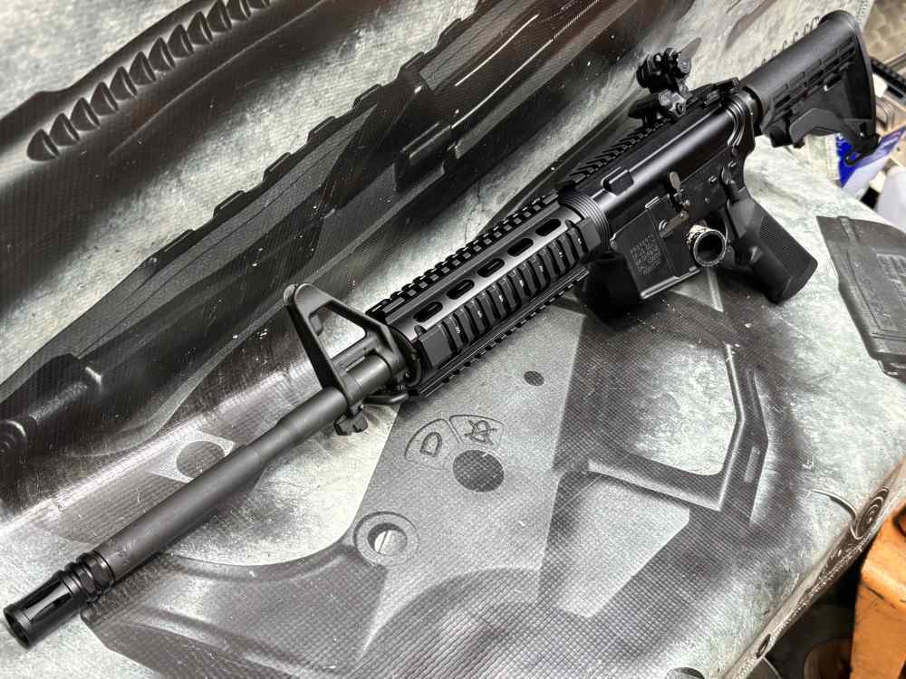 Palmetto 16" 5.56 M4 Carbine retro clone quad rail 5.5# trigger FRT option-img-10