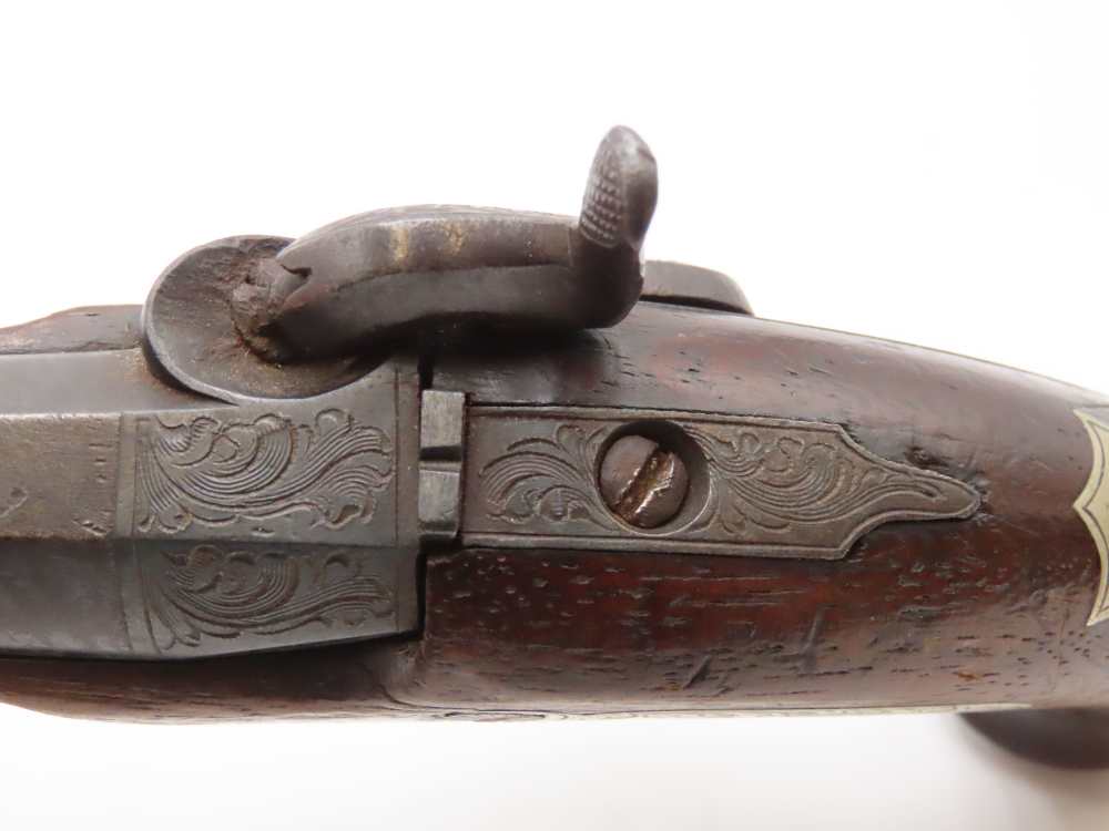 ENGRAVED/SILVER Mounted J.E. EVANS Antique “PEANUT SIZE” DERRINGER Pistol  -img-7