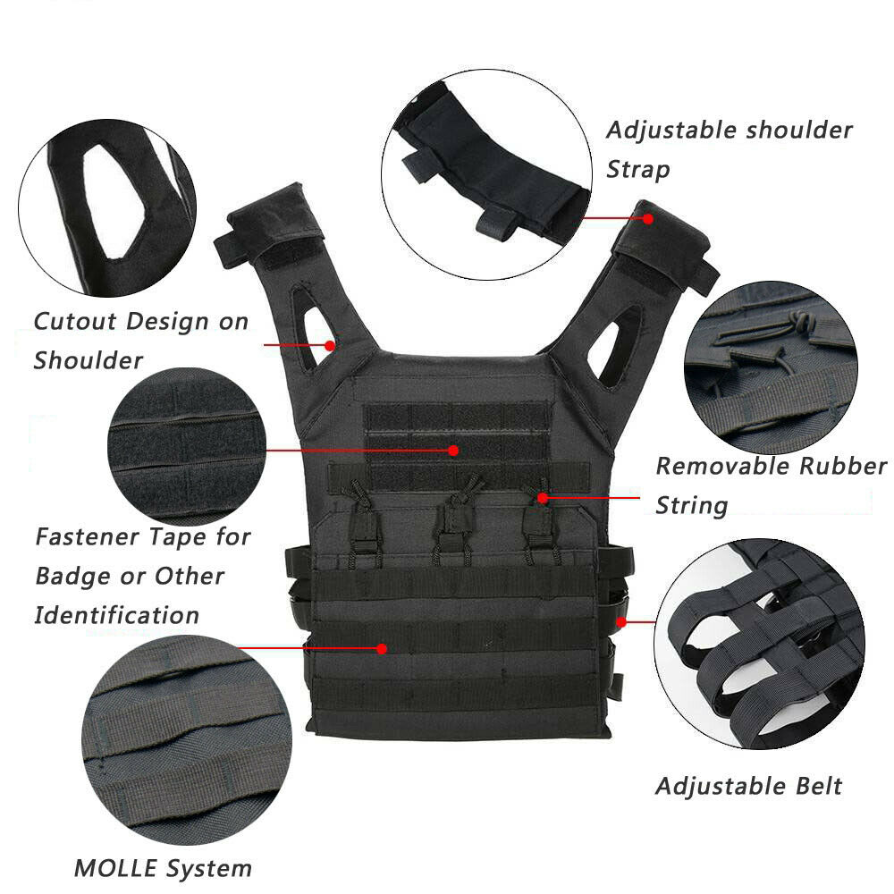 GTZ Black Molle bulletproof  bullet proof vest level IIIA stops .44mag!-img-0
