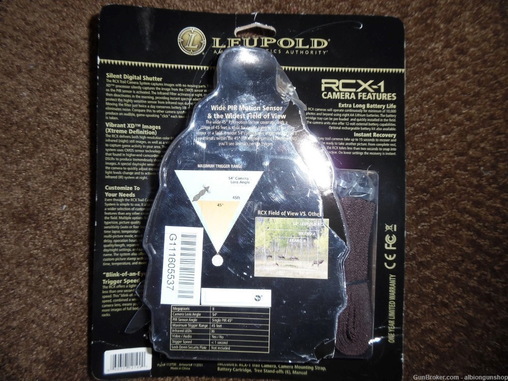 leupold rcx-1 trail camera system waterproof, open box-img-1