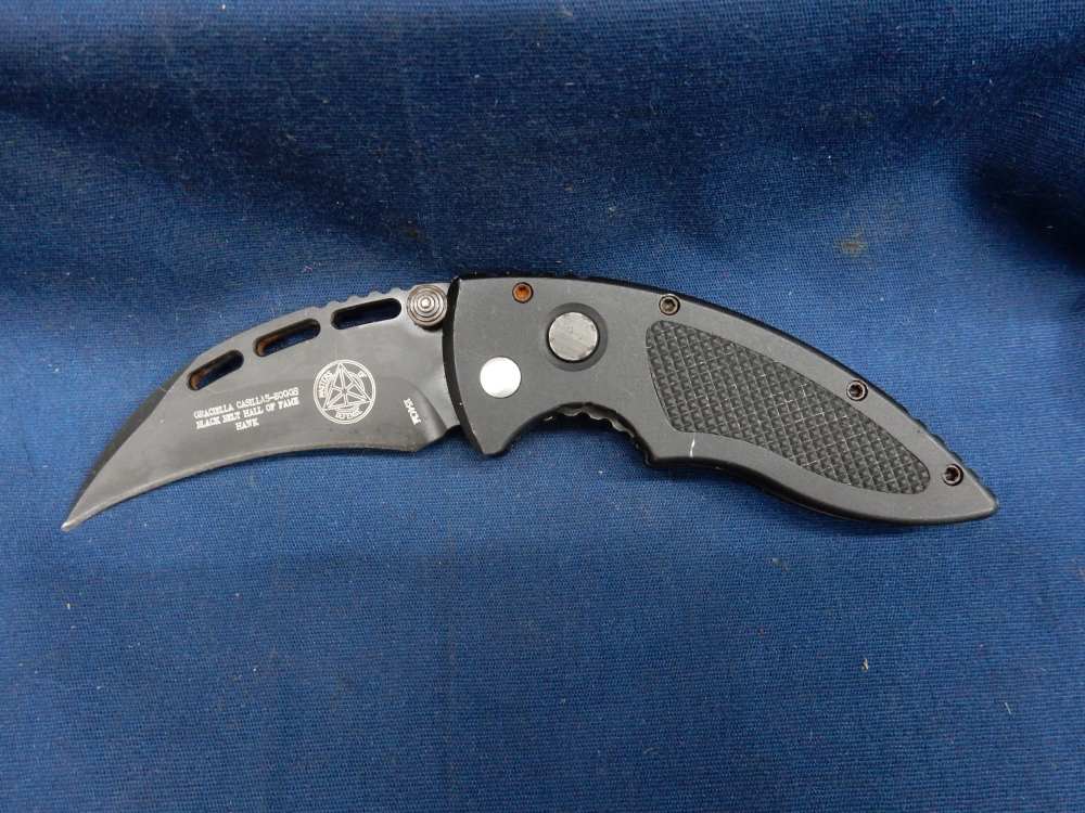 Casillas Masters of Defense Black Belt Hall of Fame Hawk Automatic Knife -img-6