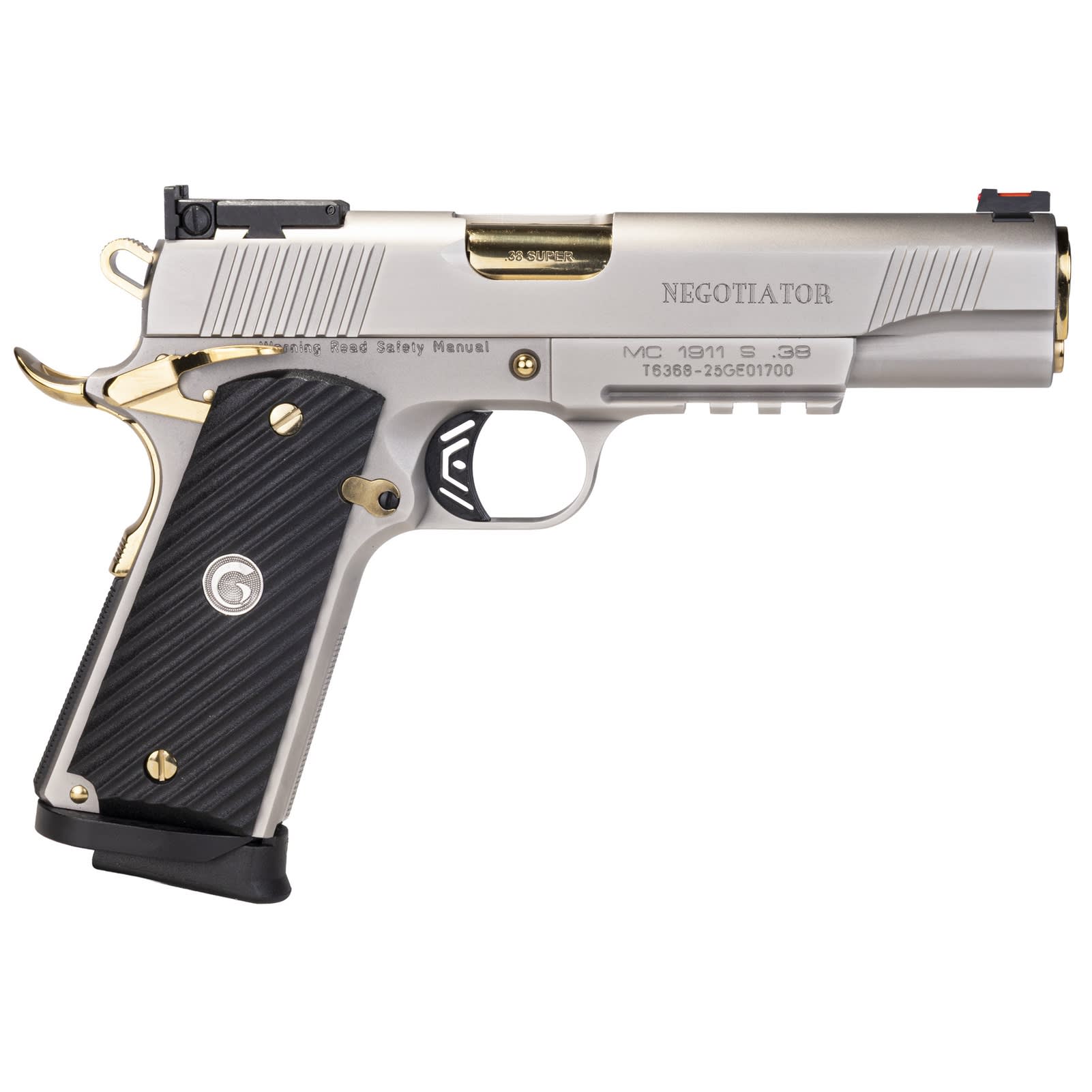 EAA MC1911 Negotiator .38 Super 5in 9rd Steel/Black Semi-Auto Pistol 390399-img-1