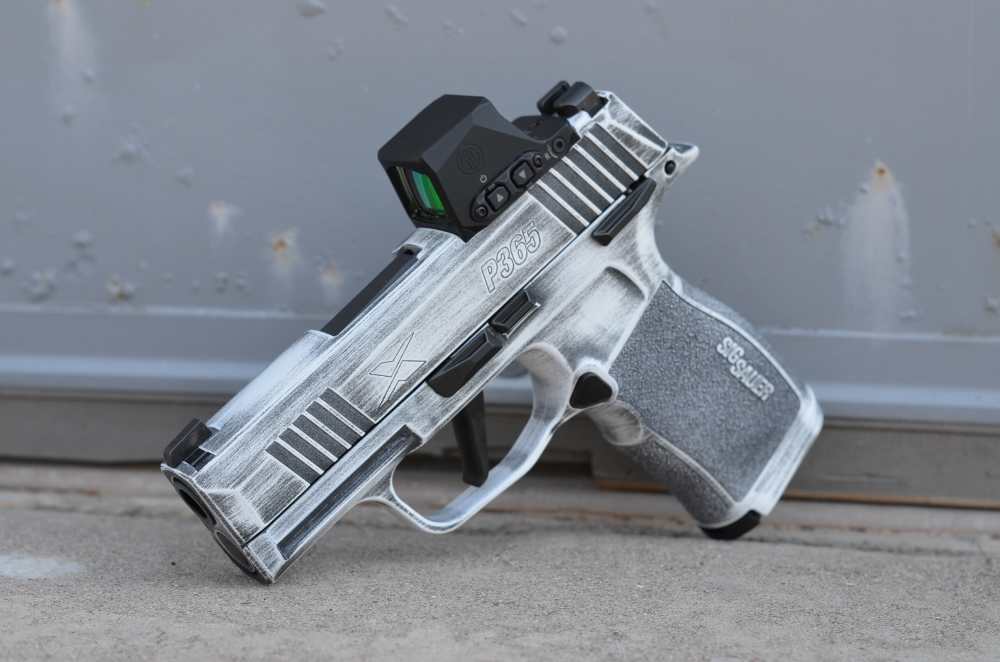 SIg Sauer P365X 9mm Romeo X SIg Loc X-Werks distressed stormtrooper white-img-0