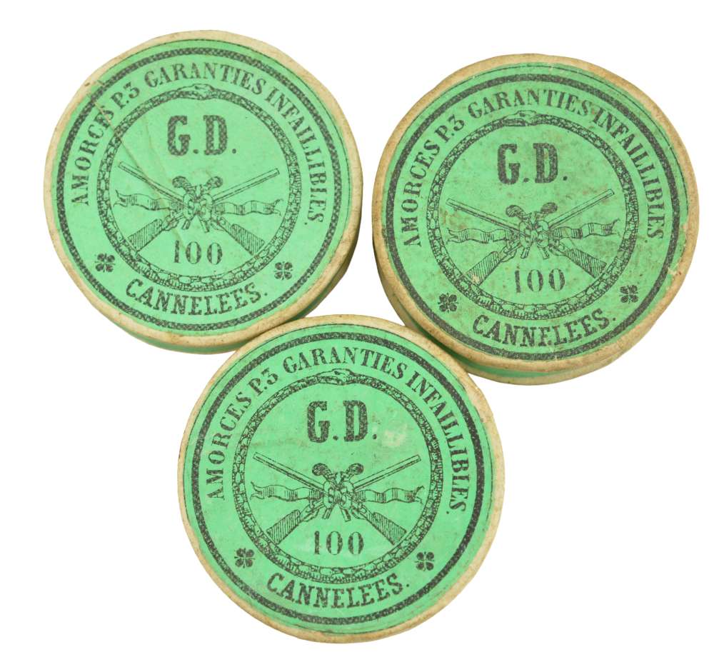3 French Pistol Percussion Caps GAUPILLAT 300pc-img-0