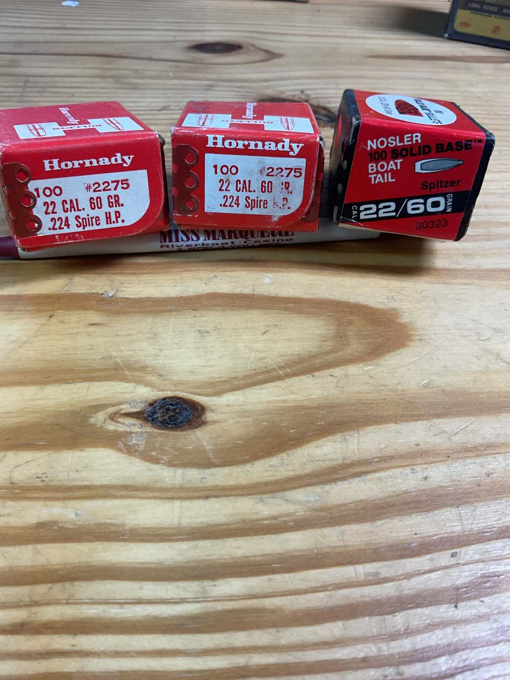300 .22 cal 60 grain bullets Nosler bthp Hornady spire-img-0