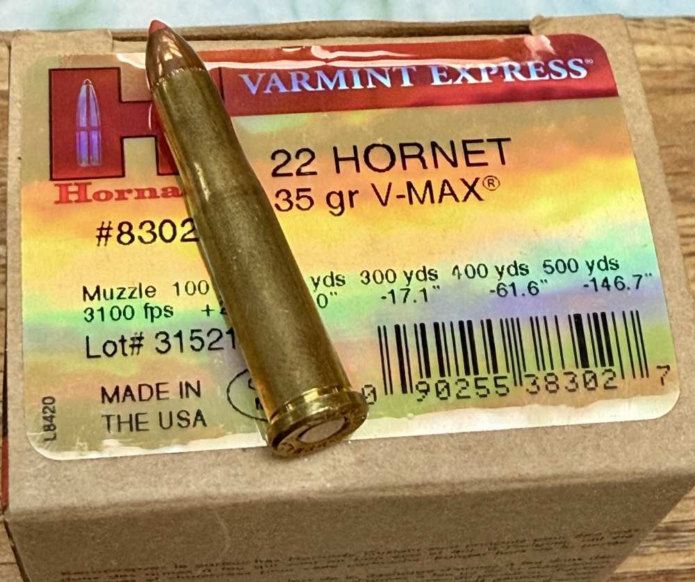 Hornady Varmint Express 8302 22 Hornet 35 Grain V-Max 185 Rounds + 15 Brass-img-0