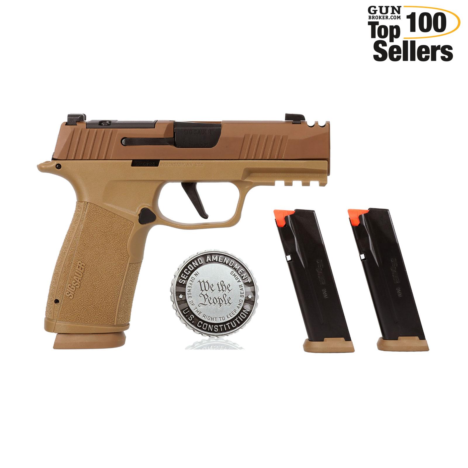 SIG SAUER P365 XMacro Compact 2A 9mm Luger 3in 3x17rd Coyote Tan Pistol-img-0