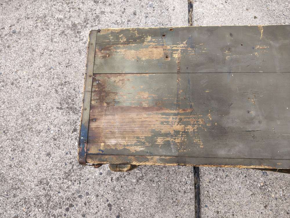RARE WWII US USMC M1 M1A1 Flame Thrower Wood Transit Box Crate Dated 3-45-img-16
