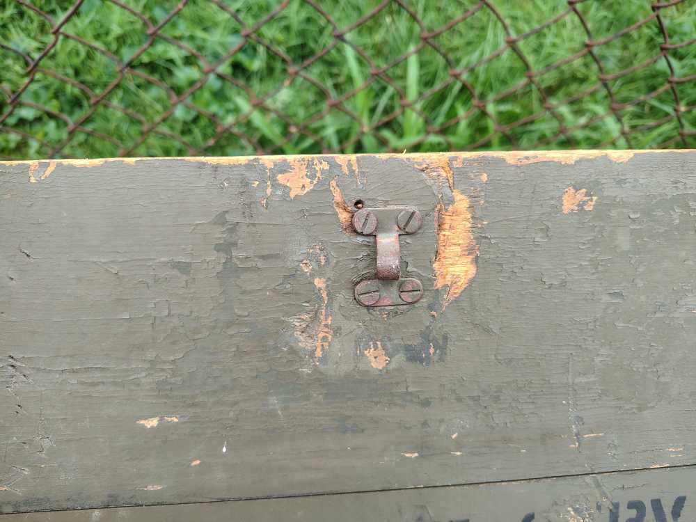 RARE WWII US USMC M1 M1A1 Flame Thrower Wood Transit Box Crate Dated 3-45-img-2