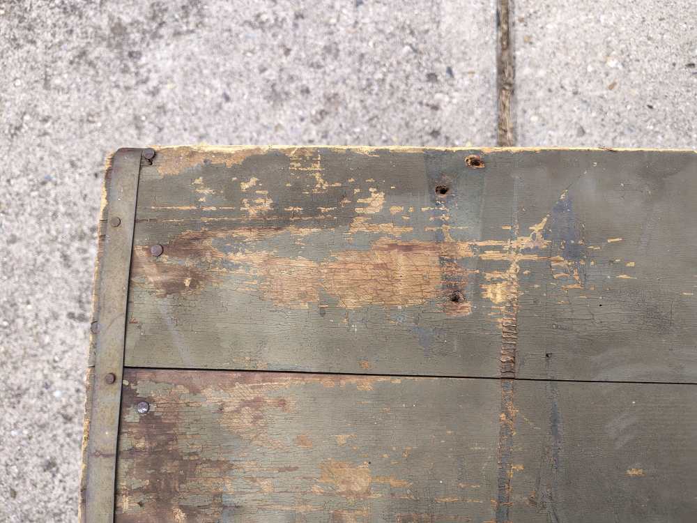 RARE WWII US USMC M1 M1A1 Flame Thrower Wood Transit Box Crate Dated 3-45-img-15