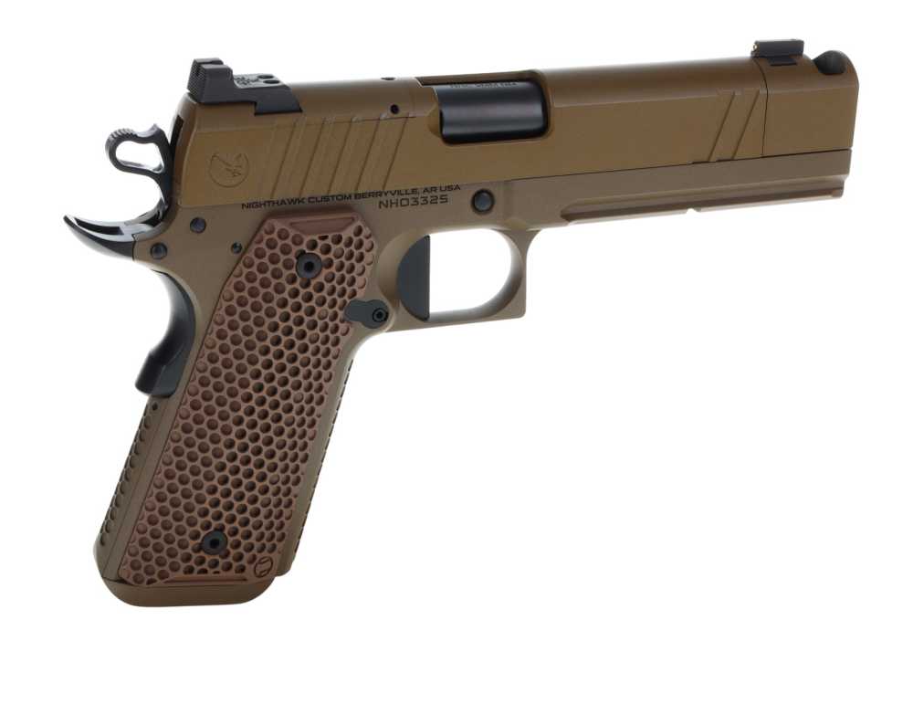 NEW! Nighthawk Custom 1911 Sand Hawk Single Stack Comp IOS 9mm 10+1 FDE-img-19