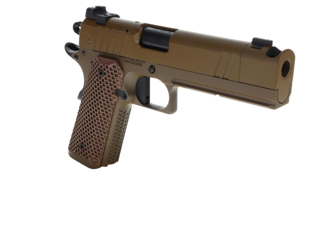 NEW! Nighthawk Custom 1911 Sand Hawk Single Stack Comp IOS 9mm 10+1 FDE-img-4
