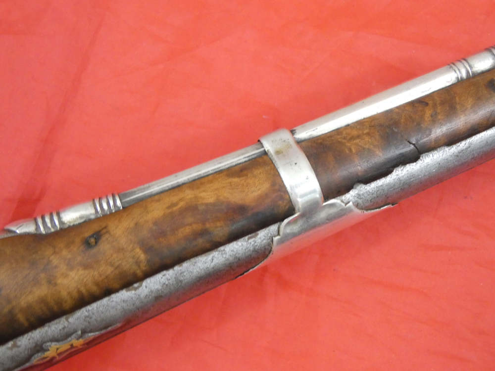 SUPERB ANTIQUE TURKISH OTTOMAN FLINTLOCK PISTOL SILVER / GOLD DECORATION-img-34