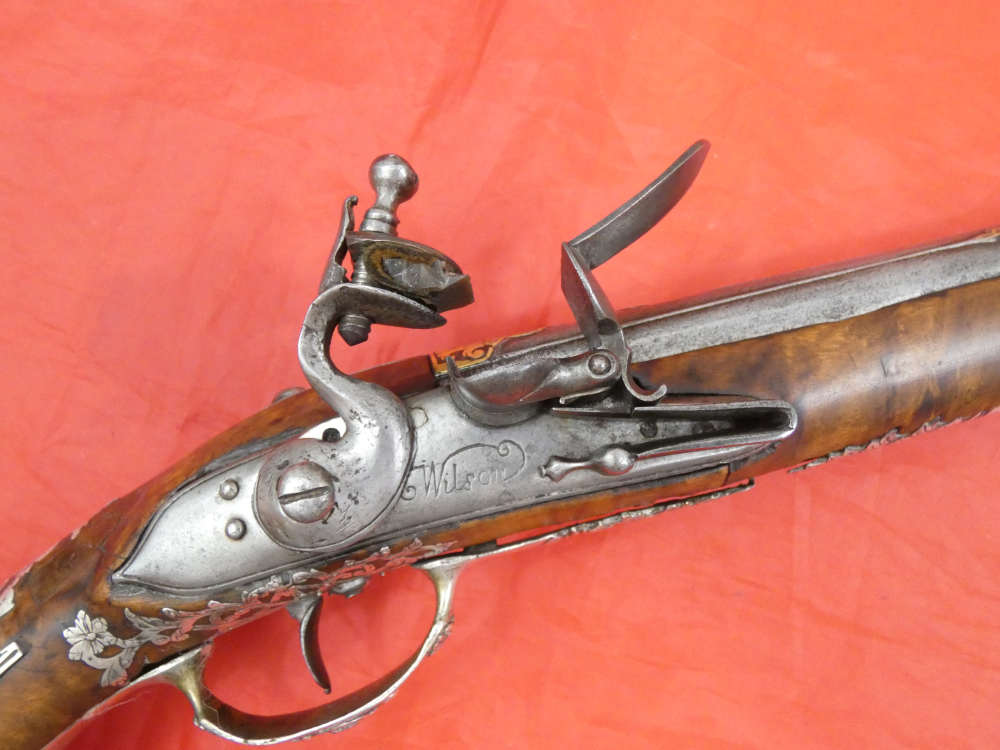 SUPERB ANTIQUE TURKISH OTTOMAN FLINTLOCK PISTOL SILVER / GOLD DECORATION-img-19
