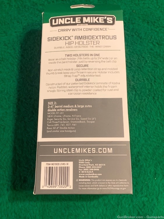 Uncle mikes nylon hip holster sz 2-img-3