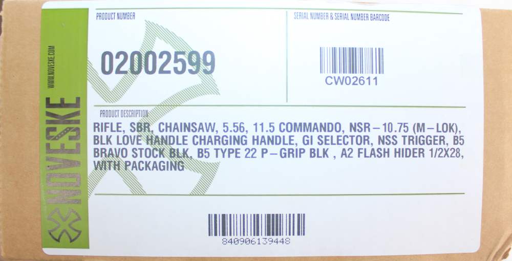 NEW NOVESKE CHAINSAW 5.56 NATO 11.5" COMMANDO SS BBL BLACK SBR EFORM 3-img-8