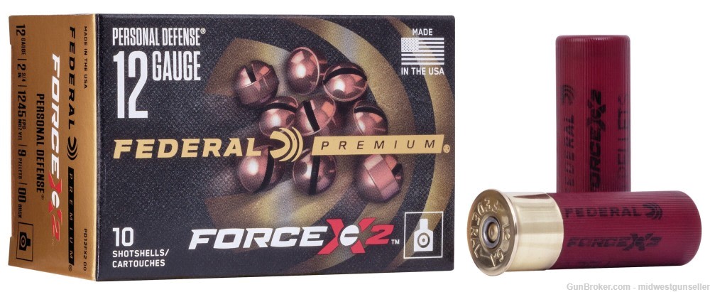 250 Rds Federal 12ga Force X2 00 Buck Buckshot Self Personal Defense Ammo-img-1