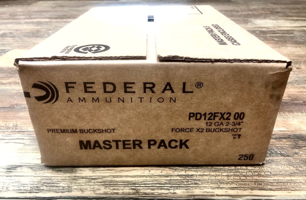 250 Rds Federal 12ga Force X2 00 Buck Buckshot Self Personal Defense Ammo-img-3