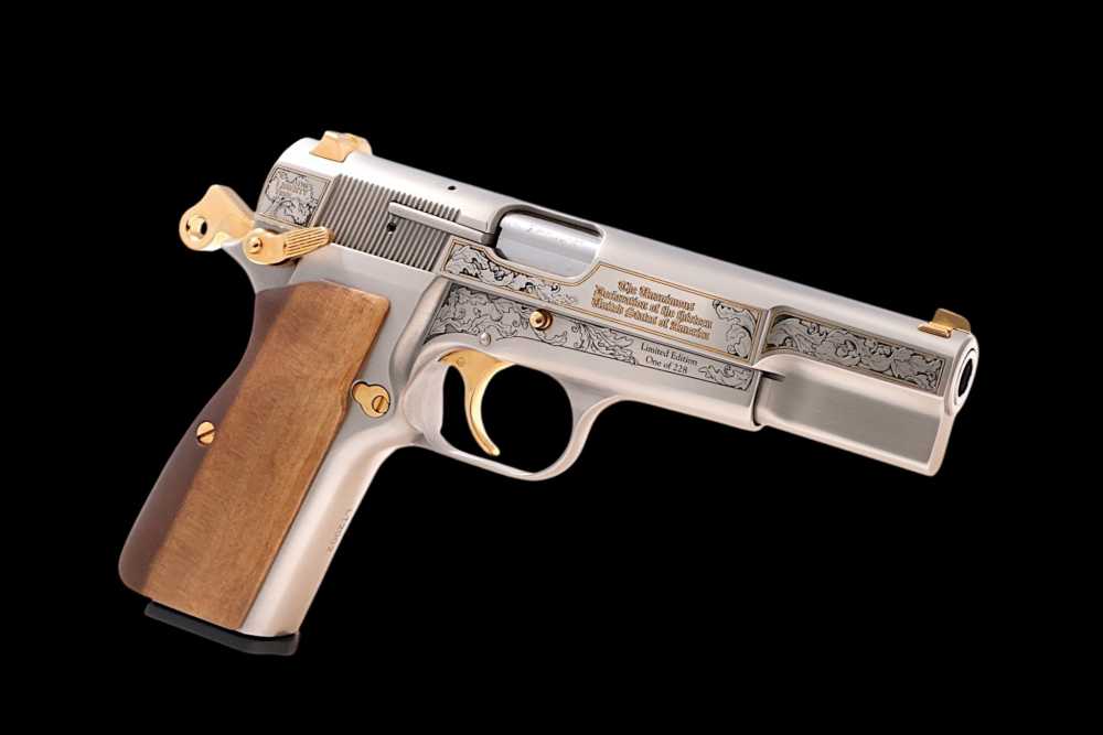 HAND ENGRAVED, LIMITED EDITION BROWNING HI POWER BELGIAN AMERICA'S LEGACY-img-1