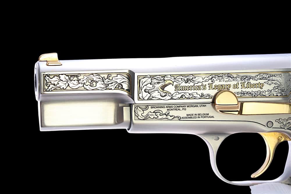 HAND ENGRAVED, LIMITED EDITION BROWNING HI POWER BELGIAN AMERICA'S LEGACY-img-12