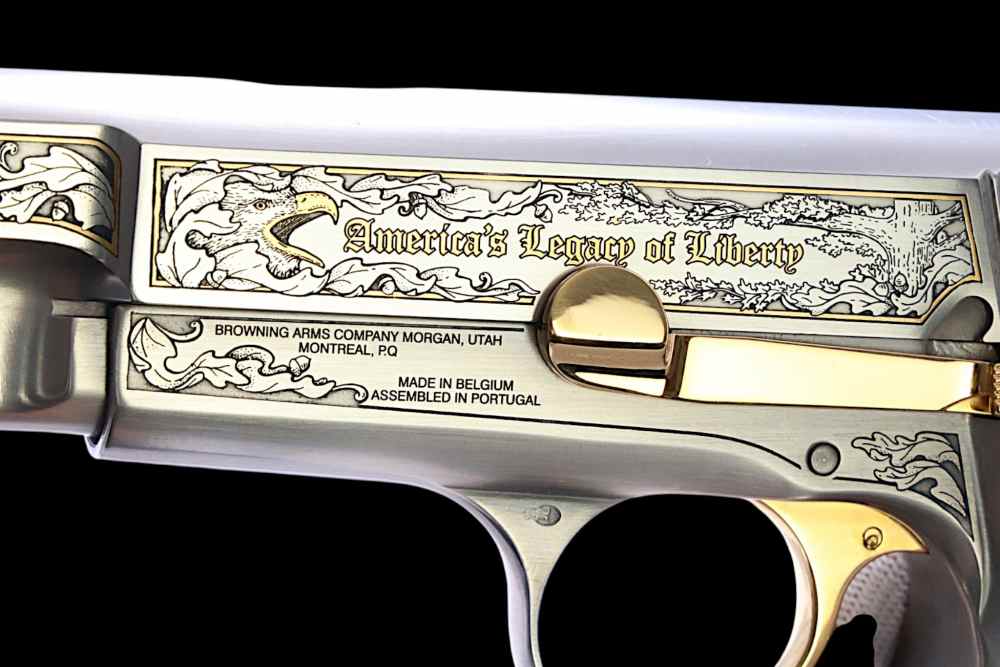 HAND ENGRAVED, LIMITED EDITION BROWNING HI POWER BELGIAN AMERICA'S LEGACY-img-13