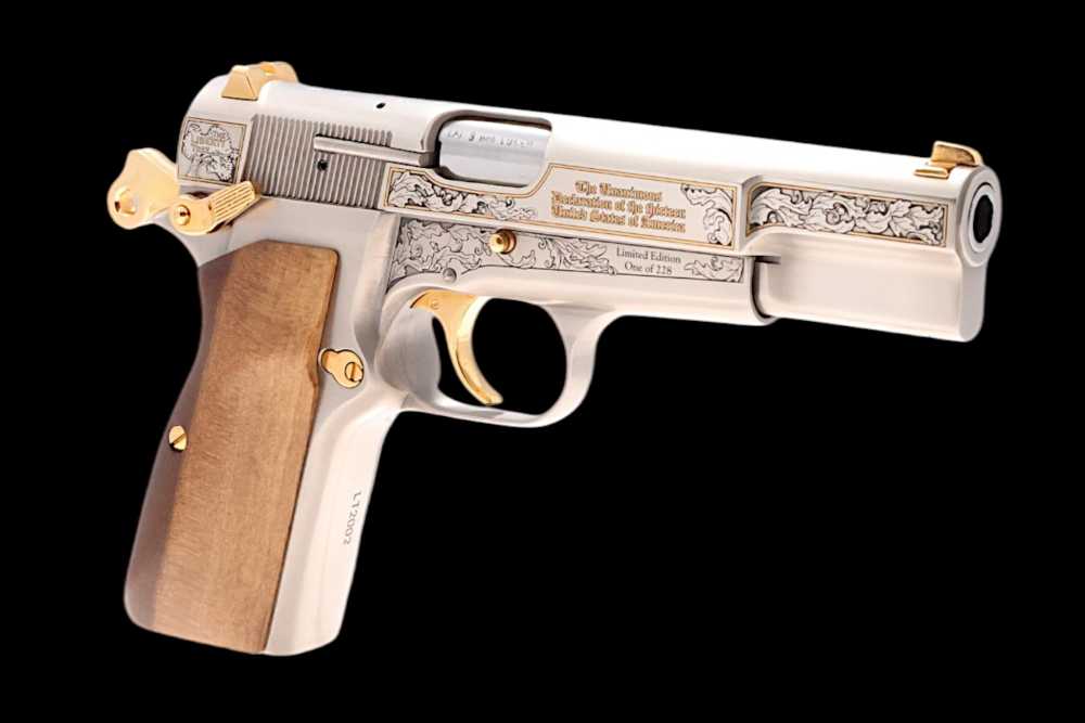 HAND ENGRAVED, LIMITED EDITION BROWNING HI POWER BELGIAN AMERICA'S LEGACY-img-7