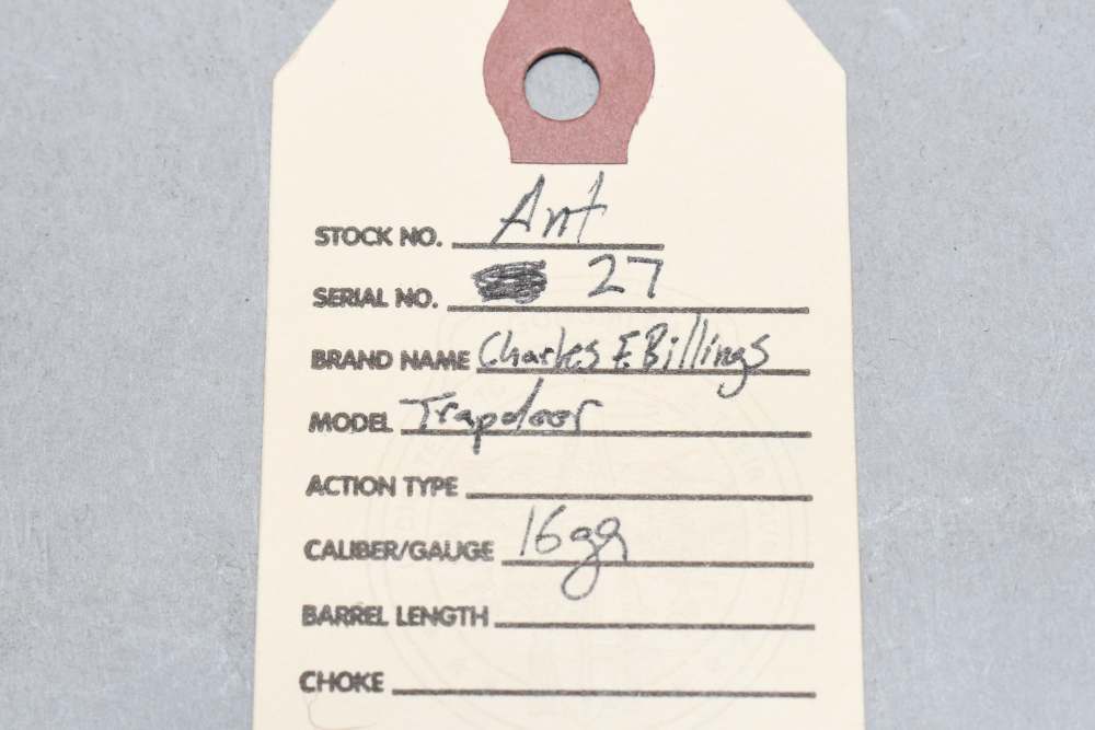 Scarce C.E Billings Reverse Trapdoor Single Shot Shotgun 16 Ga 25 3/16" Bbl-img-1