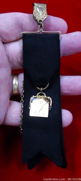 #4-Antique pocket watch fob, late 19th to early 20th century-img-2