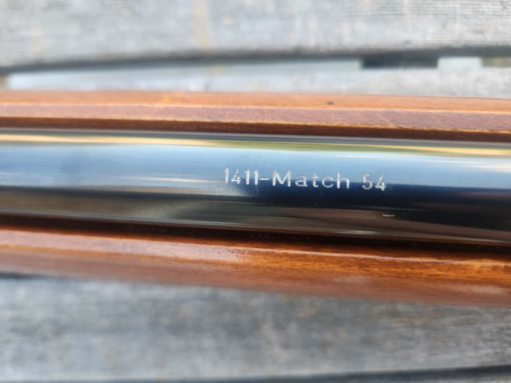 german anschutz 1411 MATCH 54 with BENCHREST STOCK beautiful Bluing 1964!-img-6