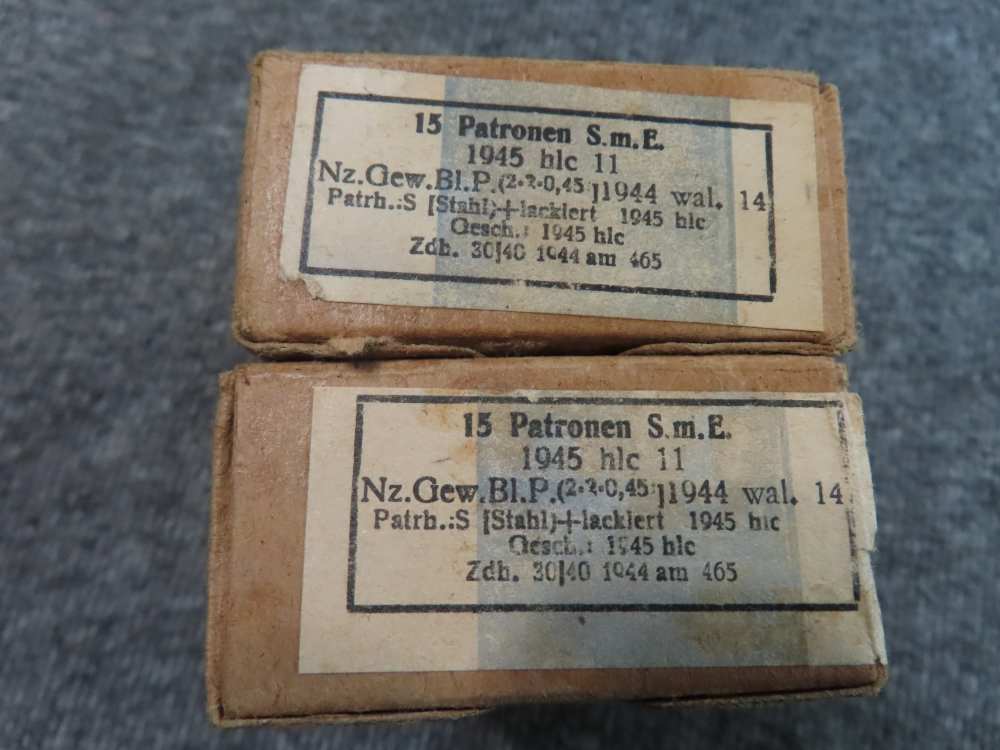 7 FULL BOXES, 105 ROUNDS, ORIGINAL WWII GERMAN 8mm MAUSER CALIBER AMMO-img-7