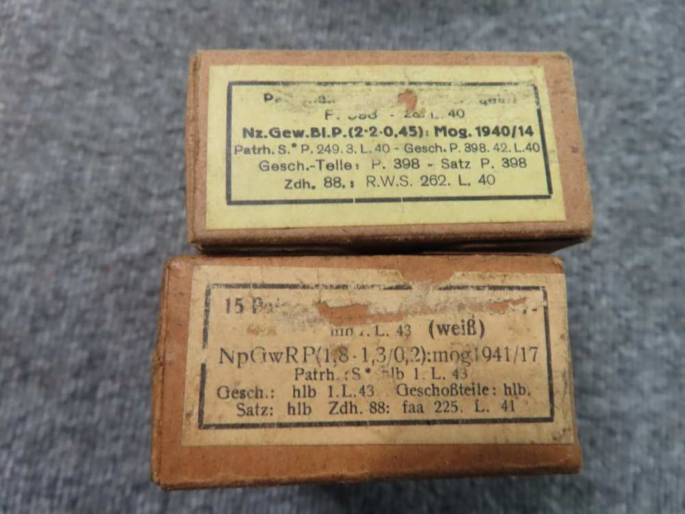 7 FULL BOXES, 105 ROUNDS, ORIGINAL WWII GERMAN 8mm MAUSER CALIBER AMMO-img-8