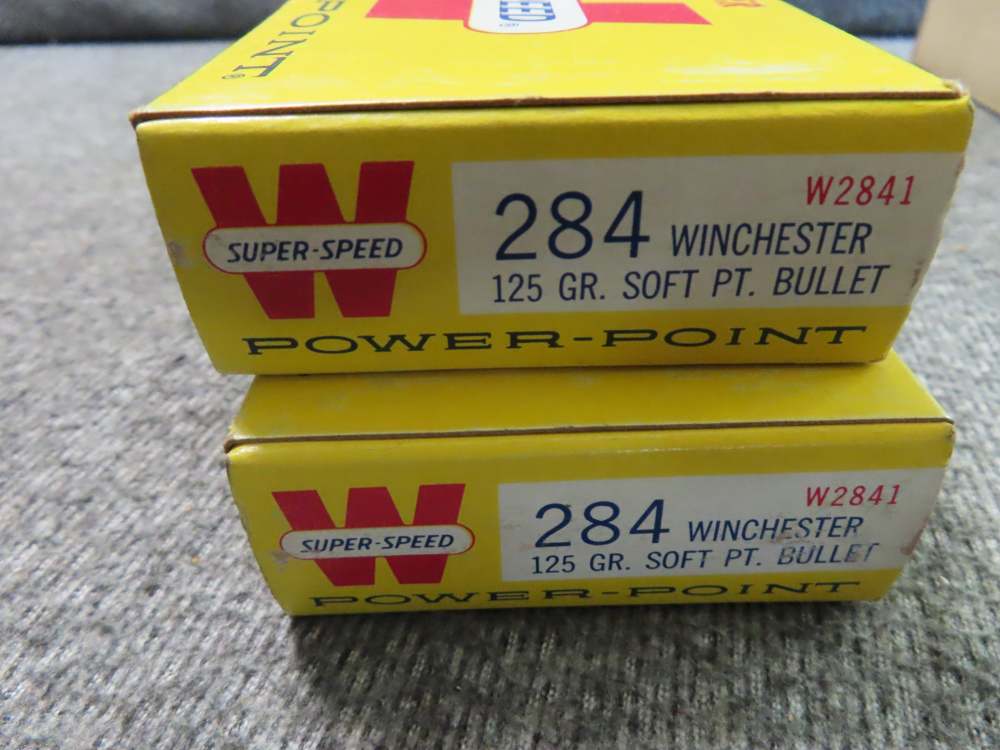 2 FULL BOXES VINTAGE WINCHESTER SUPER X .284 FACTORY SPORTING AMMO-img-3